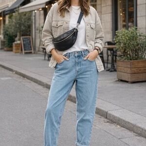 Zara Light Blue Relaxed Jeans